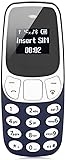 Deals 2-in-1 Mini-Telefon, entsperrt GSM mit Freisprecheinrichtung, Bluetooth, Dual-SIM-Karte, GSM (blau)