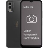 Nokia C32 64 GB / 3 GB - Smartphone - charcoal Smartphone (6,5 Zoll, 64 GB Speicherplatz)